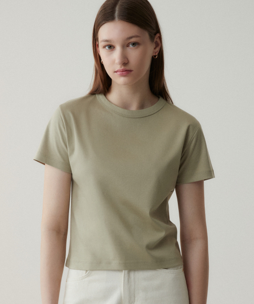 SUARE WOMEN(スアレウーマン)の「(ウィメンズ)シルケットベーシックTシャツ - 5カラー(Tシャツ/カットソー・レディース・ブラック・SMALL)」の10枚目の写真