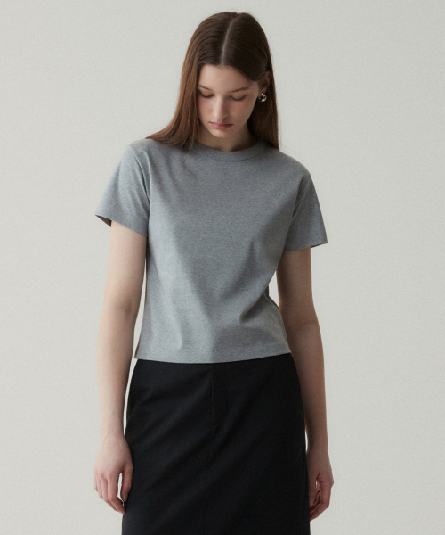 SUARE WOMEN(スアレウーマン)の「(ウィメンズ)シルケットベーシックTシャツ - 5カラー(Tシャツ/カットソー・レディース・ブラック・SMALL)」の8枚目の写真