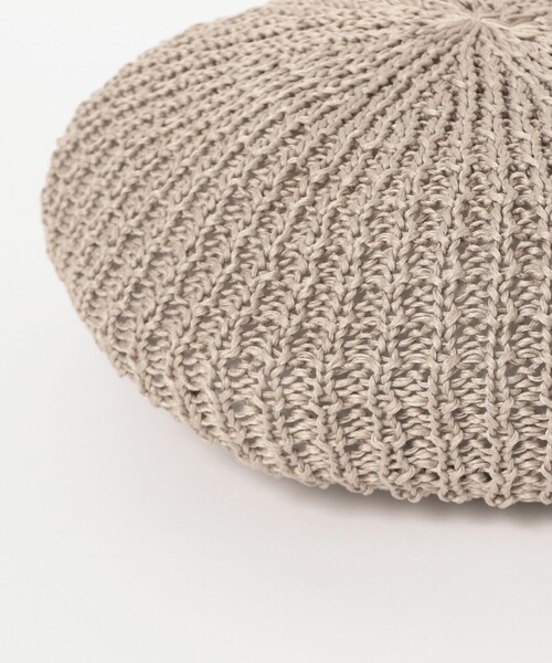 BEAMS BOY(ビームスボーイ)の「【別注】cableami / コットン ベレー帽(ハンチング/ベレー帽・レディース・ネイビー/ベージュ・ONE SIZE)」の3枚目の写真