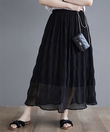 楊柳プリーツロングスカート