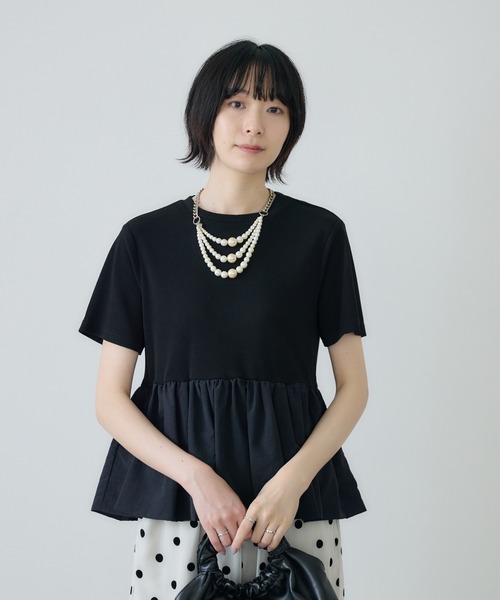 Paradise Picnic(パラダイスピクニック)の「ペプラムプルオーバー(Tシャツ/カットソー・レディース・オレンジ/ホワイト/ブラック・FREE)」の22枚目の写真