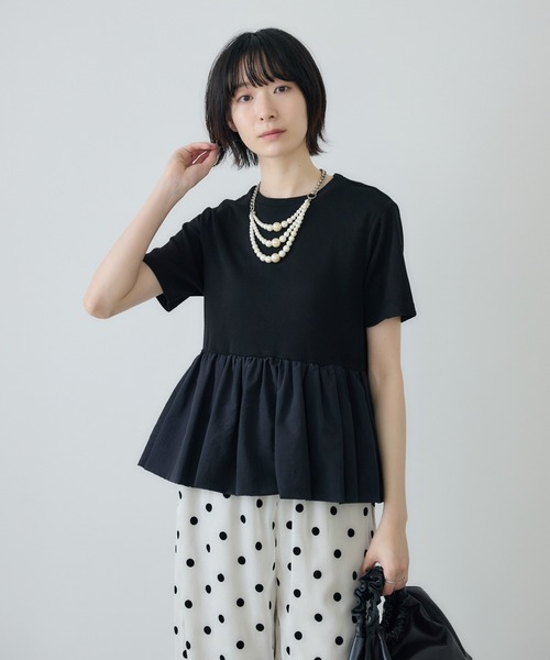Paradise Picnic(パラダイスピクニック)の「ペプラムプルオーバー(Tシャツ/カットソー・レディース・オレンジ/ホワイト/ブラック・FREE)」の20枚目の写真