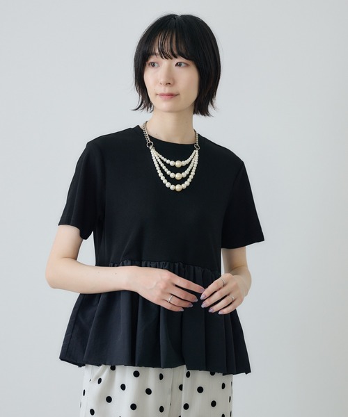 Paradise Picnic(パラダイスピクニック)の「ペプラムプルオーバー(Tシャツ/カットソー・レディース・オレンジ/ホワイト/ブラック・FREE)」の19枚目の写真