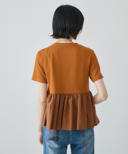 Paradise Picnic(パラダイスピクニック)の「ペプラムプルオーバー(Tシャツ/カットソー・レディース・オレンジ/ホワイト/ブラック・FREE)」の7枚目の写真