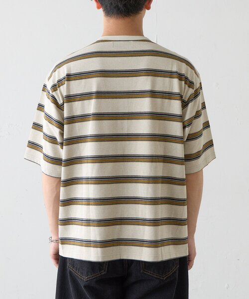 Kastane（カスタネ）の「【ユニセックス/一部店舗限定】BM ボーダーヘンリーTEE（Tシャツ/カットソー・メンズ・ベージュ/ネイビー/ブラック・SMALL/MEDIUM）」の9枚目の写真