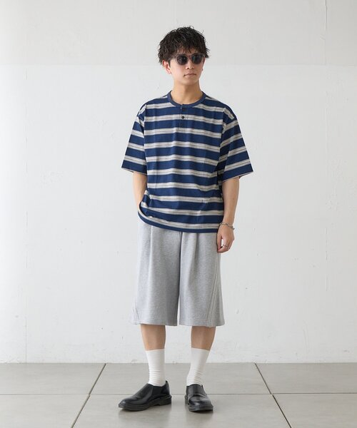 Kastane（カスタネ）の「【ユニセックス/一部店舗限定】BM ボーダーヘンリーTEE（Tシャツ/カットソー・メンズ・ベージュ/ネイビー/ブラック・SMALL/MEDIUM）」の20枚目の写真