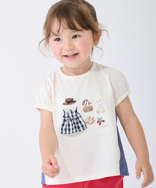 セール】【接触冷感】なつのおめかし半袖T（Tシャツ/カットソー