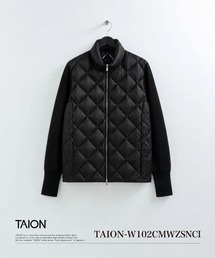 【TAION(タイオン)】〈ウィメンズ〉シティ ハイネックフルジップ カシミヤスリーブ ダウンジャケット