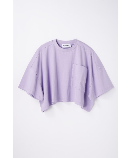 nagonstans(ナゴンスタンス)の「loose pocket t-shirt(Tシャツ/カットソー・レディース・ホワイト/ライトパープル/ブラック・MEDIUM)」の3枚目の写真