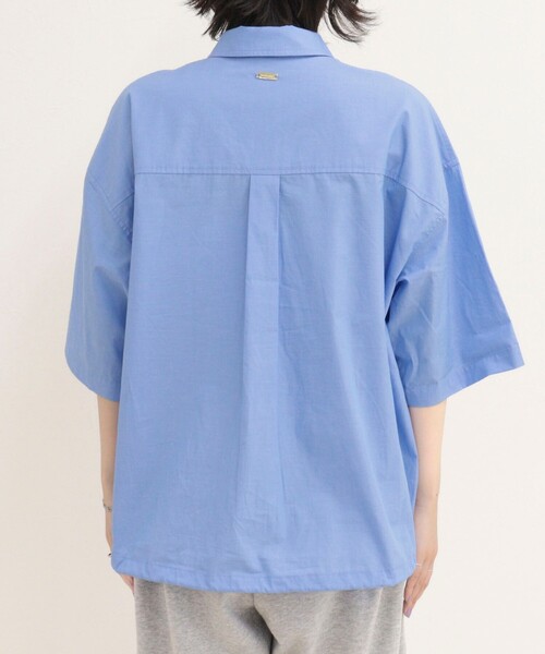fredy emue(フレディエミュ)の「【人気につき半袖Ver.で再登場】汗染み軽減加工COTTON半袖シャツブルゾン(シャツ/ブラウス・レディース・ブルー系その他/サックスブルー/ピンク/ブラウン系その他・38)」の8枚目の写真