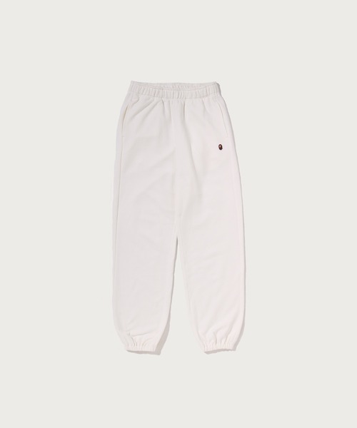 A BATHING APE（アベイシングエイプ）の「APE HEAD ONE POINT WIDE SWEAT PANTS（スウェットパンツ・レディース・グレー/アイボリー・SMALL/MEDIUM）」の2枚目の写真
