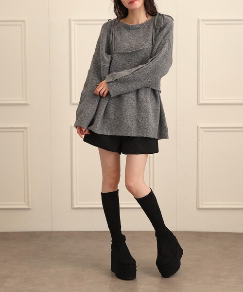 ESPERANZA(エスペランサ)の「超厚底ストレッチロングブーツ(ブーツ・レディース・ブラック系/ベージュ系・S/LL/L/M)」の5枚目の写真