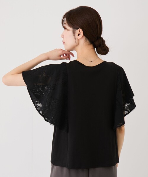 Jayro(ジャイロ)の「レースガーランドプルオーバー(Tシャツ/カットソー・レディース・ブラック/ホワイト系その他・M)」の6枚目の写真