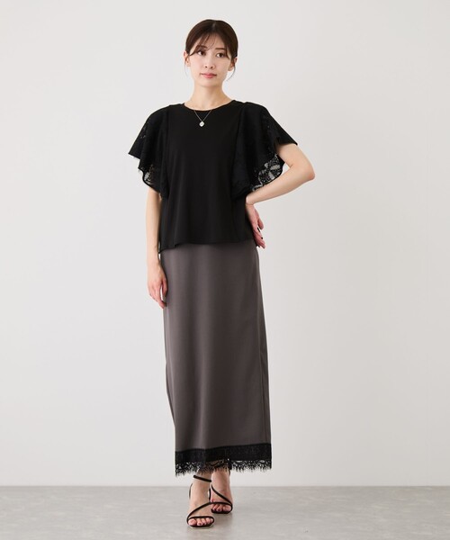 Jayro(ジャイロ)の「レースガーランドプルオーバー(Tシャツ/カットソー・レディース・ブラック/ホワイト系その他・M)」の7枚目の写真