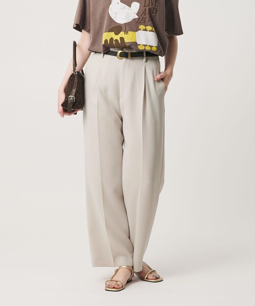 BEAUTY&YOUTH UNITED ARROWS(ビューティーアンドユースユナイテッドアローズ)の「レギュラー ストレート タックパンツ ウォッシャブル 防シワ(その他パンツ・レディース・ブラック/ブラウン系/ナチュラル・L/XS/S/M)」の10枚目の写真