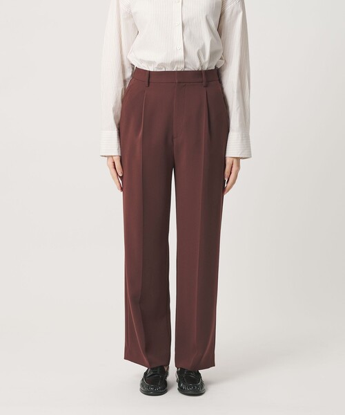 BEAUTY&YOUTH UNITED ARROWS(ビューティーアンドユースユナイテッドアローズ)の「レギュラー ストレート タックパンツ ウォッシャブル 防シワ(その他パンツ・レディース・ブラック/ブラウン系/ナチュラル・L/XS/S/M)」の13枚目の写真
