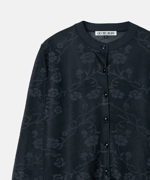LE CIEL BLEU(ルシェルブルー)の「フローラルジャカードカーディガン / Floral Jacquard Cardigan(ニット/セーター・レディース・オフホワイト/ブラック・36)」の13枚目の写真