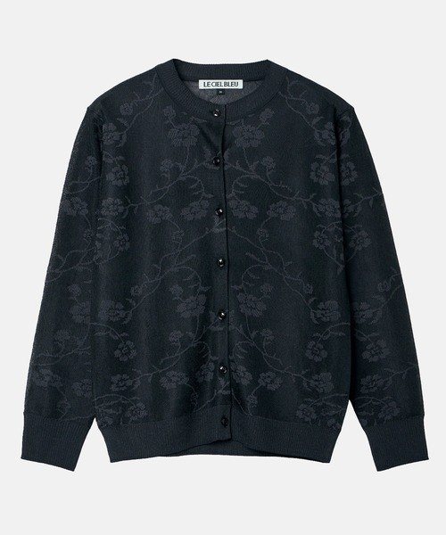 LE CIEL BLEU(ルシェルブルー)の「フローラルジャカードカーディガン / Floral Jacquard Cardigan(ニット/セーター・レディース・オフホワイト/ブラック・36)」の12枚目の写真