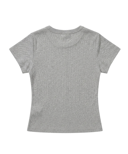 UNDEROFF(アンダーオフ)の「ストレッチコットンスリム半袖Tシャツロマンティックメランジ(Tシャツ/カットソー・レディース・ヘザーグレー・SMALL)」の4枚目の写真