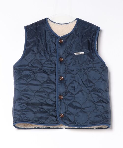 GREEN BUTTER(グリーンバター)の「REVERSIBLE SHEARLING QUILTED VEST(ベスト・レディース・ブルー/カーキ・FREE)」の20枚目の写真