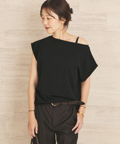 plage(プラージュ)の「Soft nuance T(Tシャツ/カットソー・レディース・ホワイト/ブラック/ベージュ・FREE)」の10枚目の写真