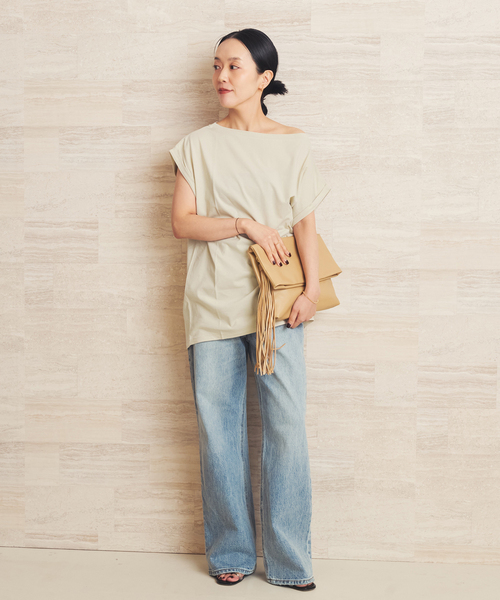 plage(プラージュ)の「Soft nuance T(Tシャツ/カットソー・レディース・ホワイト/ブラック/ベージュ・FREE)」の19枚目の写真