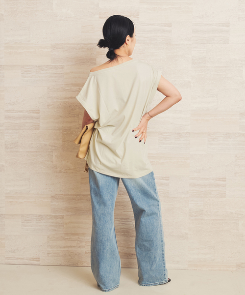 plage(プラージュ)の「Soft nuance T(Tシャツ/カットソー・レディース・ホワイト/ブラック/ベージュ・FREE)」の21枚目の写真
