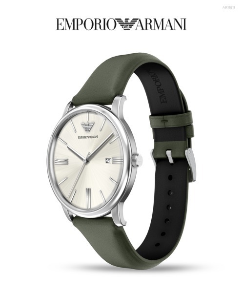 EMPORIO ARMANI(エンポリオアルマーニ)の「エンポリオ・アルマーニ 腕時計 メンズ アナログ レザー AR11811(アナログ腕時計・メンズ・グリーン・FREE)」の9枚目の写真