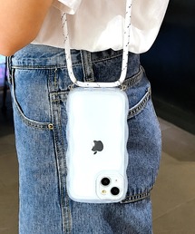 THE MILES（ザ マイルズ）の「"01"≪iPhone17/iPhone17Pro/iPhone17Promax 対応≫ショルダーストラップ付き くねくね ニュアンスカーブ カラークリア iPhoneケース（スマホケース/カバー）」