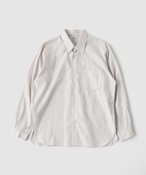 MATSUFUJI(マツフジ)の「MATSUFUJI / マツフジ STRIPE UTILITY SHIRT(シャツ/ブラウス・メンズ・ホワイト系その他・2/3)」の1枚目の写真