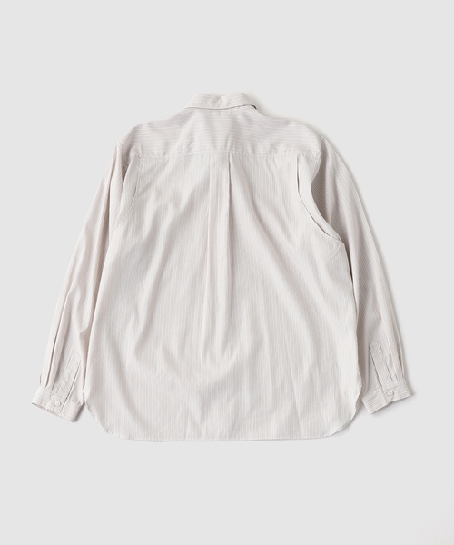 MATSUFUJI(マツフジ)の「MATSUFUJI / マツフジ STRIPE UTILITY SHIRT(シャツ/ブラウス・メンズ・ホワイト系その他・2/3)」の2枚目の写真