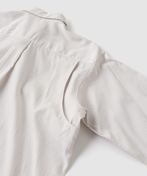MATSUFUJI(マツフジ)の「MATSUFUJI / マツフジ STRIPE UTILITY SHIRT(シャツ/ブラウス・メンズ・ホワイト系その他・2/3)」の4枚目の写真
