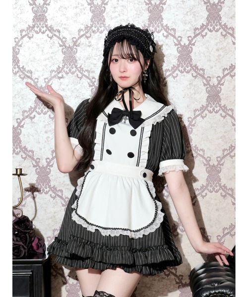 NOEMIE(ノエミー)の「ゴシックメイドライクセットアップ(ワンピース・レディース・ダークグレー/ブラック/グリーン・M)」の1枚目の写真