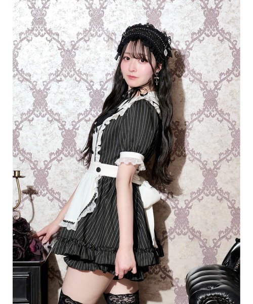NOEMIE(ノエミー)の「ゴシックメイドライクセットアップ(ワンピース・レディース・ダークグレー/ブラック/グリーン・M)」の5枚目の写真