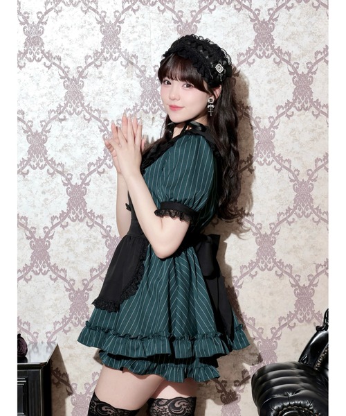 NOEMIE(ノエミー)の「ゴシックメイドライクセットアップ(ワンピース・レディース・ダークグレー/ブラック/グリーン・M)」の8枚目の写真