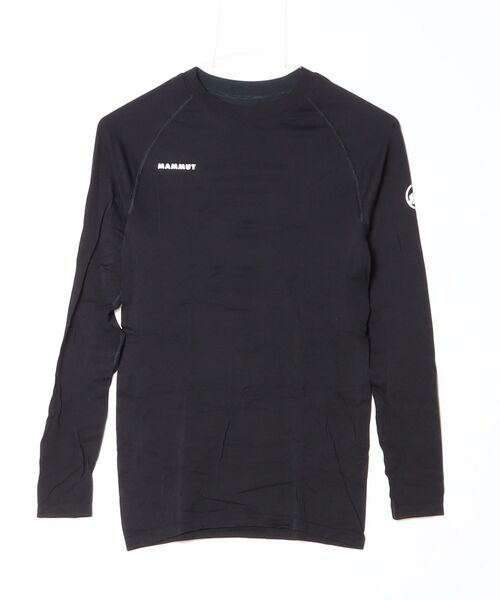 Mammut(マムート)の「オールマウンテン シームレス ベースレイヤー ロングスリーブ ミッド JP/All-Mountain Seamless BL Longsleeve Mid Women JP(Tシャツ/カットソー・レディース・ブラック・MEDIUM/LARGE/X-LARGE)」の1枚目の写真