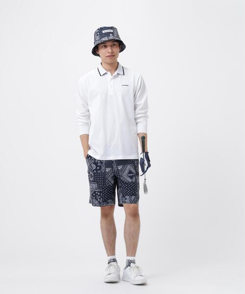 Jack Bunny!!（ジャックバニー）の「吸水速乾　長袖ポロシャツ（ポロシャツ・メンズ・ホワイト/ネイビー・LARGE/MEDIUM/X-LARGE）」の3枚目の写真