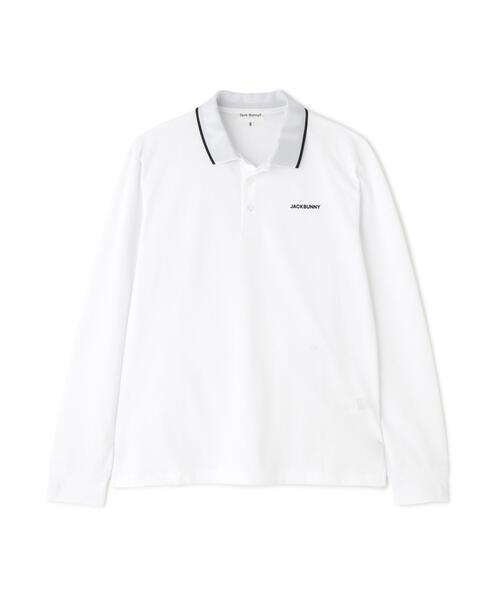 Jack Bunny!!（ジャックバニー）の「吸水速乾　長袖ポロシャツ（ポロシャツ・メンズ・ホワイト/ネイビー・LARGE/MEDIUM/X-LARGE）」の5枚目の写真