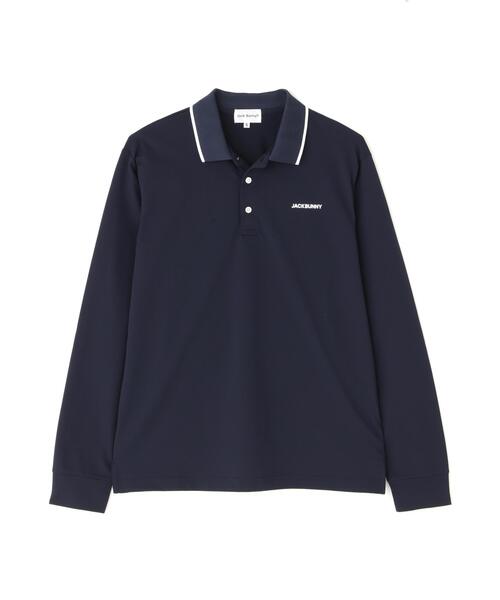 Jack Bunny!!（ジャックバニー）の「吸水速乾　長袖ポロシャツ（ポロシャツ・メンズ・ホワイト/ネイビー・LARGE/MEDIUM/X-LARGE）」の9枚目の写真
