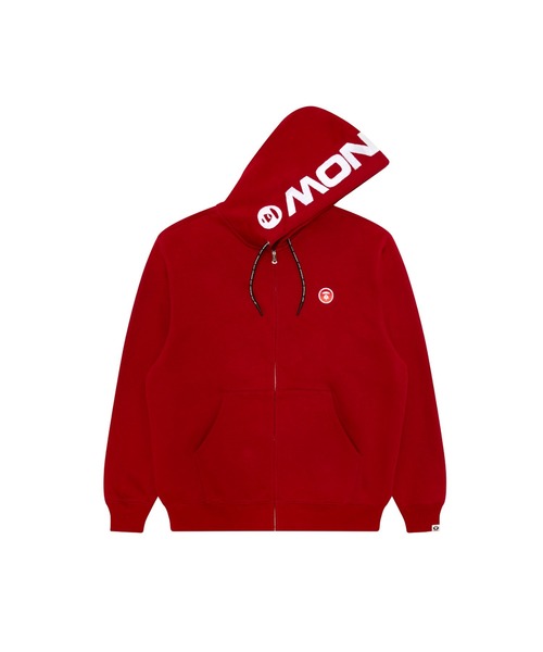 AAPE BY A BATHING APE(エーエイプバイアベイシングエイプ)の「AAPE NOW ZIP UP HOODIE(パーカー・メンズ・ブラック/レッド・LARGE/XX-LARGE/X-LARGE/MEDIUM/SMALL)」の1枚目の写真