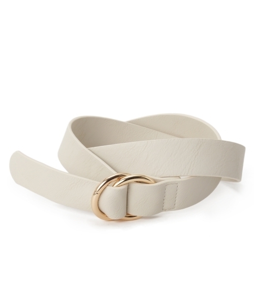 grove（グローブ）の「丸カンレザー調ベルト（ベルト・レディース・ホワイト/ブラウン/ブラック・00）」の2枚目の写真