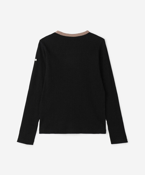 ORCIVAL（オーシバル）の「ORCIVAL | クルーネック ライトリブカットソー WOMEN（Tシャツ/カットソー・レディース・チャコール/ブラック・1/2）」の4枚目の写真