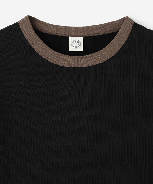 ORCIVAL（オーシバル）の「ORCIVAL | クルーネック ライトリブカットソー WOMEN（Tシャツ/カットソー・レディース・チャコール/ブラック・1/2）」の5枚目の写真