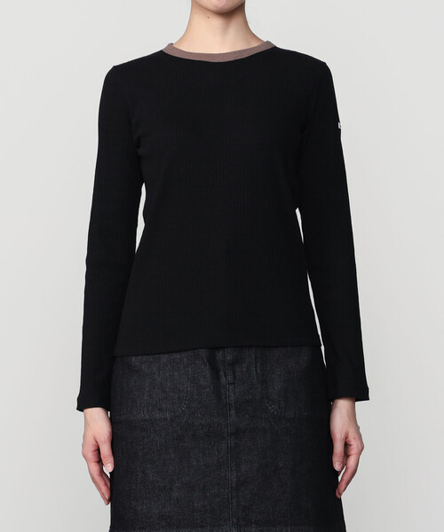 ORCIVAL（オーシバル）の「ORCIVAL | クルーネック ライトリブカットソー WOMEN（Tシャツ/カットソー・レディース・チャコール/ブラック・1/2）」の9枚目の写真