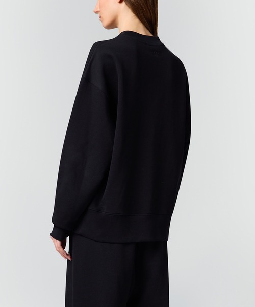 MSGM(エムエスジーエム)の「TheMwave モノグラムパッチ スウェットシャツ(スウェット・レディース・ブラック・S/L/M)」の3枚目の写真