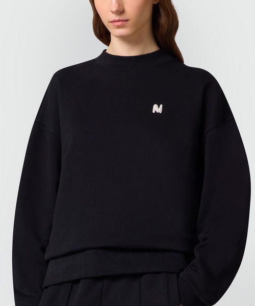 MSGM(エムエスジーエム)の「TheMwave モノグラムパッチ スウェットシャツ(スウェット・レディース・ブラック・S/L/M)」の5枚目の写真