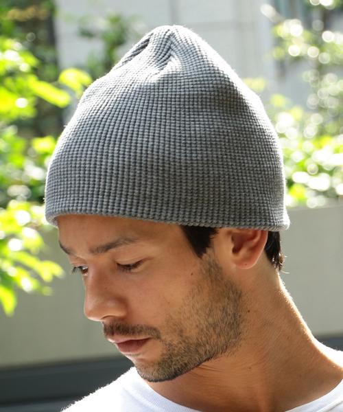 BEAUTY&YOUTH UNITED ARROWS（ビューティーアンドユースユナイテッドアローズ）の「BY コットン サーマル ビーニー◆（ニットキャップ/ビーニー・メンズ・グレー/ホワイト/ブラック・FREE）」の3枚目の写真