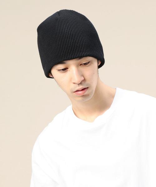 BEAUTY&YOUTH UNITED ARROWS（ビューティーアンドユースユナイテッドアローズ）の「BY コットン サーマル ビーニー◆（ニットキャップ/ビーニー・メンズ・グレー/ホワイト/ブラック・FREE）」の7枚目の写真