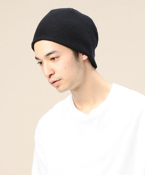 BEAUTY&YOUTH UNITED ARROWS（ビューティーアンドユースユナイテッドアローズ）の「BY コットン サーマル ビーニー◆（ニットキャップ/ビーニー・メンズ・グレー/ホワイト/ブラック・FREE）」の8枚目の写真