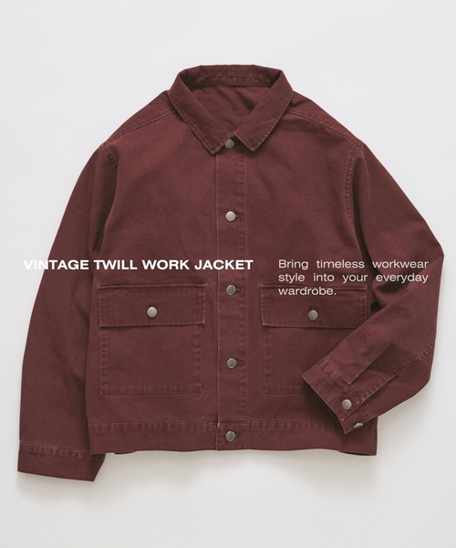 JOURNAL STANDARD(ジャーナルスタンダード)の「ヴィンテージ ツイル ワーク ジャケット(その他アウター・メンズ・ブラック/ベージュ/パープル・MEDIUM/LARGE)」の3枚目の写真